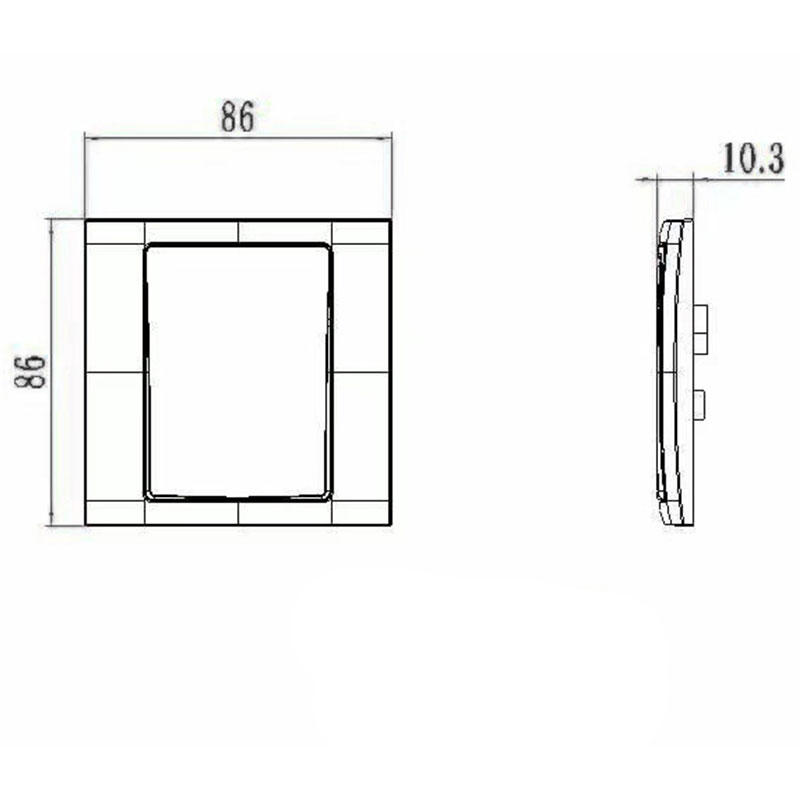 Plaisteach 1 Gang Blank Pláta HK6100S